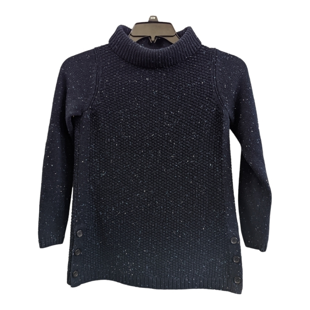 𝅺TALBOT'S navy chunky knit mock turtleneck Size Petite Petite Gorpcore
